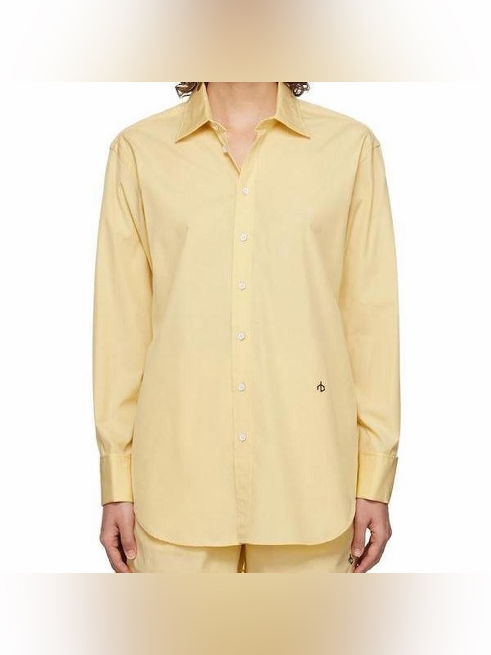 Rag & Bone Butter Yellow Diana Button Down Shirt Cotton